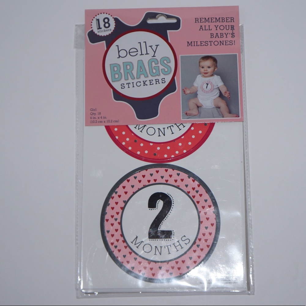 Belly Brags Sticker Milestones NEW
